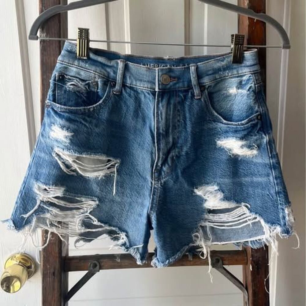 American Eagle highest rise 90s boyfriend jean shorts